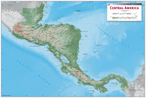 Central America Wall Map