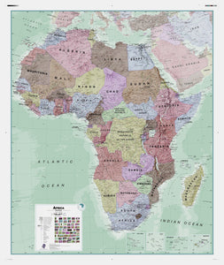 Executive Africa , Political Wall Map