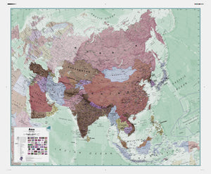 Executive Asia , Political Wall Map