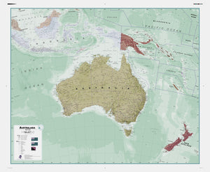Executive Australasia , Political Wall Map