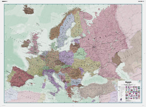 Executive Europe , Political Wall Map