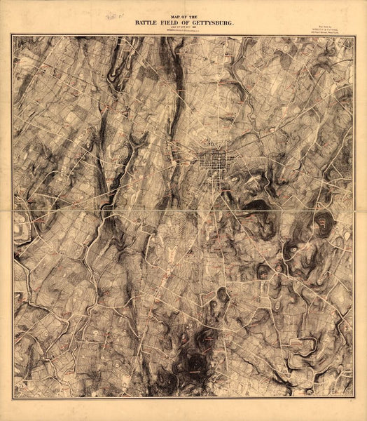Battle field of Gettysburg. July 1st, 2nd, 3rd, 1863 Maps.com