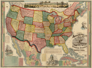 Railroad map of the United States and of the Dominion of Canada
