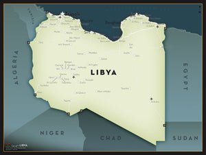 Libya Executive Style Wall Map