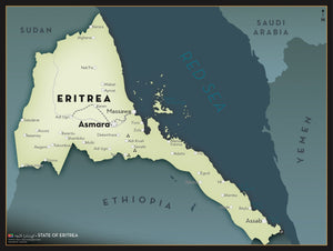 Eritrea Executive Style Wall Map