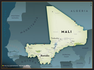 Mali Executive Style Wall Map