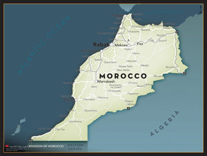 Morocco Executive Style Wall Map