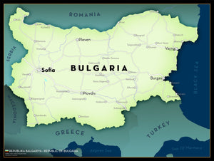 Bulgaria Executive Style Wall Map