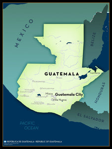 Guatemala Executive Style Wall Map