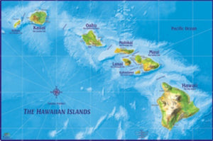 Hawaii Islands Wall Map