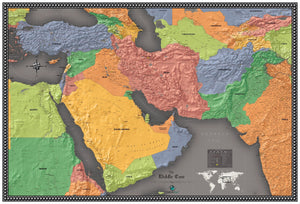 Contemporary Middle East Wall Map