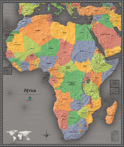 Contemporary Africa Wall Map