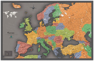 Europe Contemporary Wall Map, 2008