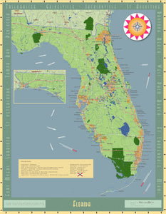 Florida Exposition Wall Map