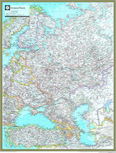 National Geographic European Russia Wall Map