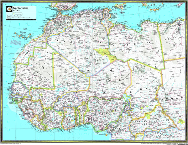 National Geographic Northwestern Africa Wall Map Maps.com