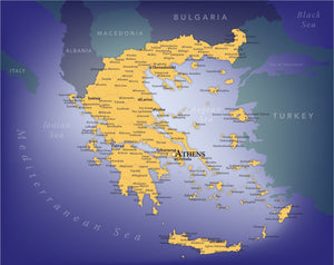 Greece Wall Map
