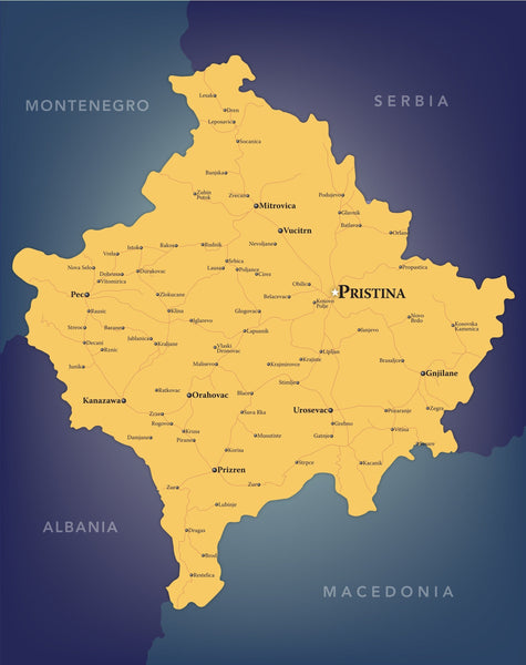 Kosovo Wall Map Maps.com