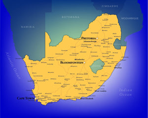 South Africa Wall Map