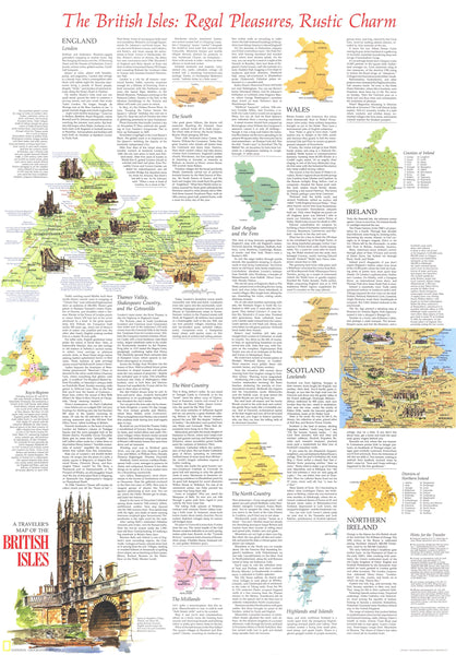 Travelers Map Of The British Isles Map 1974 Side 2 Maps.com