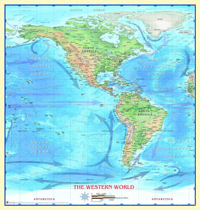 Western Hemisphere Wall Map