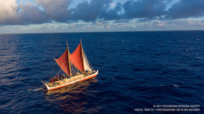 The Hōkūleʻa canoe on the water