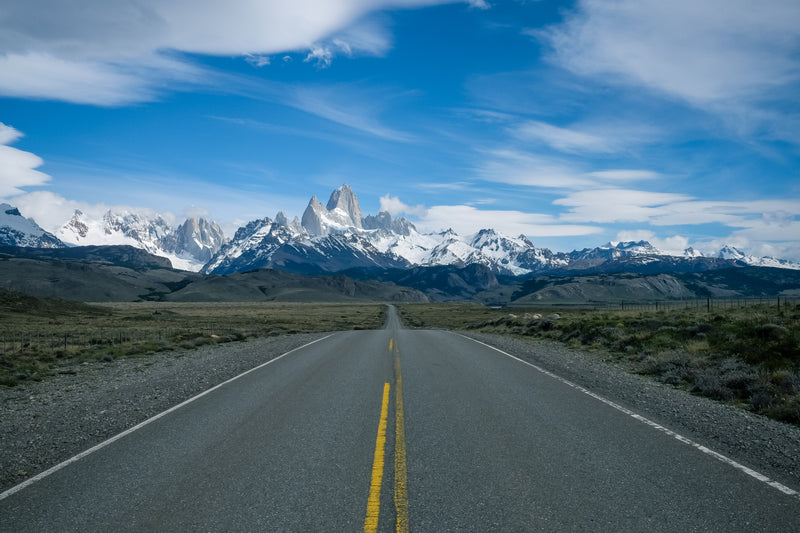 A road leading to El Chaltén in Argentina