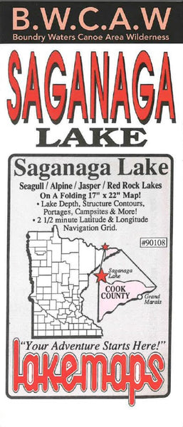 Saganaga & Seagull lake area #90108 Lakemaps