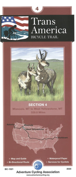 TRANSAMERICA BICYCLE TRAIL #4 : Missoula, Montana - West Yellowstone, Montana (329 mi.) Adventure Cycling Association