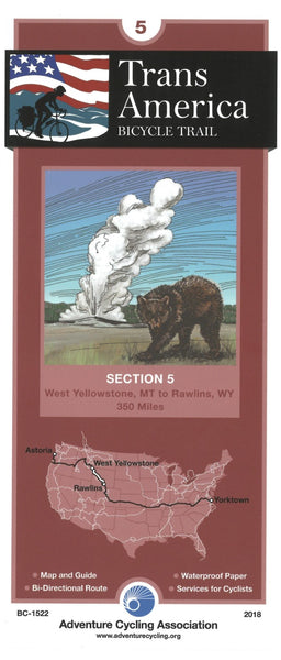 TRANSAMERICA BICYCLE TRAIL #5 : West Yellowstone, Montana - Rawlins, Wyoming (351 mi.) Adventure Cycling Association