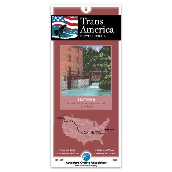 TRANSAMERICA BICYCLE TRAIL #9 : Girard, Kansas - Murphysboro, Illinois Adventure Cycling Association