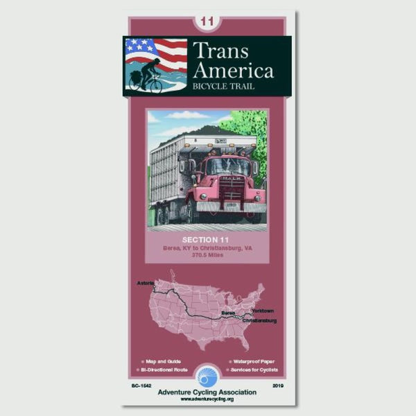 TRANSAMERICA BICYCLE TRAIL #11 : Berea, Kentucky - Christiansburg, Virginia(370.5 mi.) Adventure Cycling Association