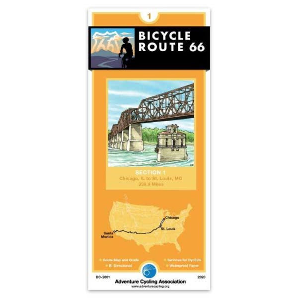 Route 66 Cycling Map #1 Adventure Cycling Association