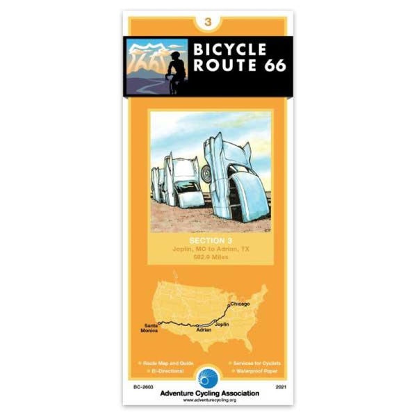 Route 66 Cycling Map #3 Adventure Cycling Association
