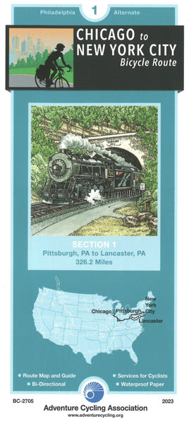 Chicago to New York City Bicycle Route, Philadelphia Alternate #1 Adventure Cycling Association