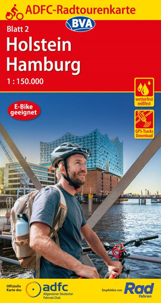 Holstein / Hamburg cycling map Allgemeiner Deutscher Fahrrad-Club