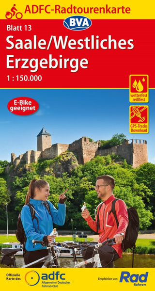 Saale / Westliches Erzgebirge Germany Cycling Map sheet 13 Allgemeiner Deutscher Fahrrad-Club