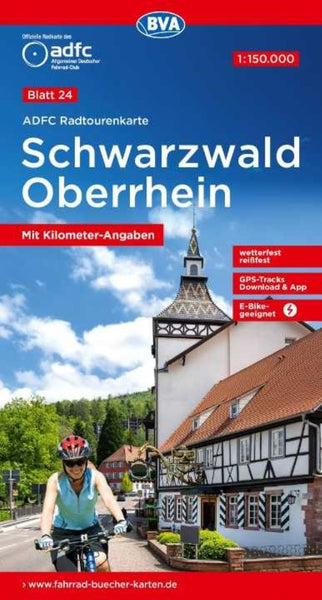 Schwarzwald / Oberrhein Germany Cycling Map sheet 24 Allgemeiner Deutscher Fahrrad-Club