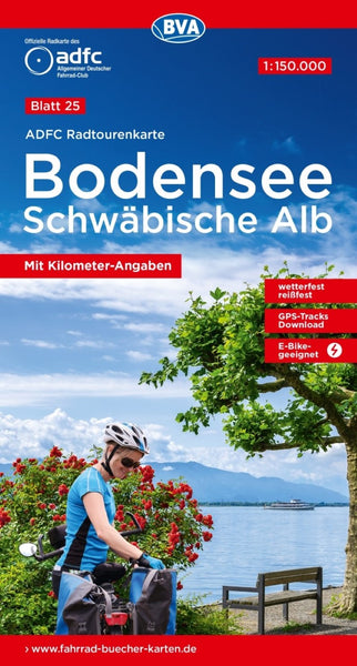 Bodensee / Schwäbische Alb cycling map Allgemeiner Deutscher Fahrrad-Club