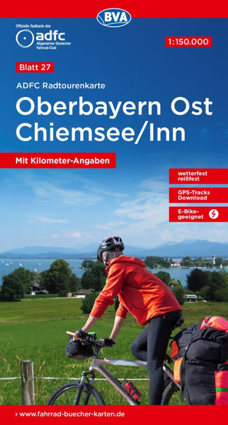 Chiemsee / Inn Salzkammergut Germany Cycling Map sheet 27 Allgemeiner Deutscher Fahrrad-Club