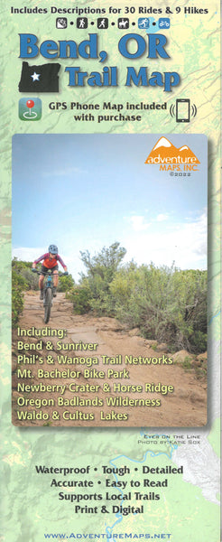 Bend, Oregon, Trail Map Adventure Maps