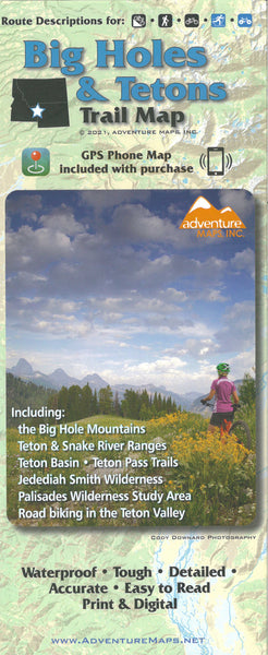 Big Holes & Tetons Trail Map Adventure Maps