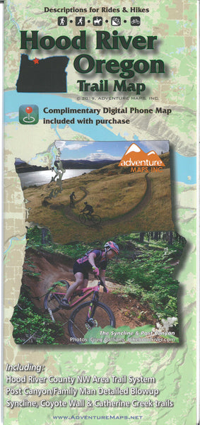 Hood River, Oregon, Trail Map Adventure Maps