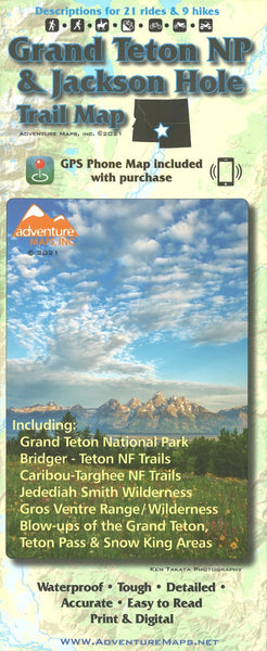 Jackson Hole & Grand Teton NP Trail Map Adventure Maps