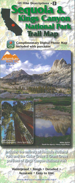 Sequoia & Kings Canyon National Park Adventure Maps