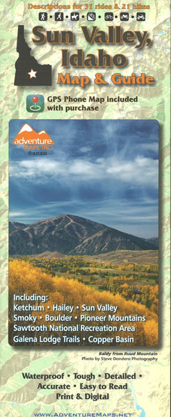 Sun Valley, Idaho, Trail Map Adventure Maps
