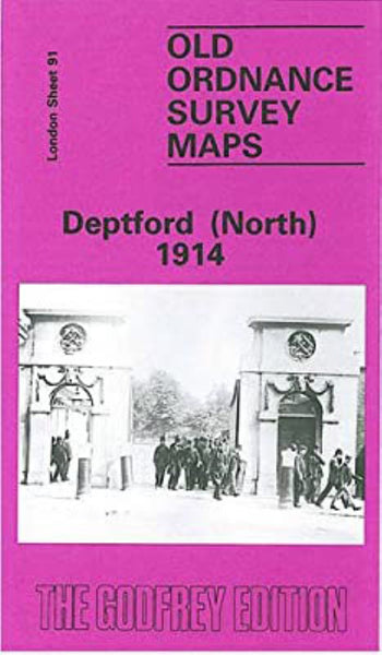 Deptford (North) 1914 - Old Ordnance Survey Map (London Sheet 91) Alan Godfrey Maps