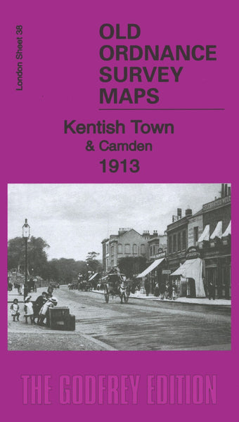 Kentish Town & Camden 1913 - Old Ordnance Survey Map (London Sheet 38) Alan Godfrey Maps