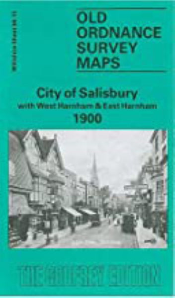 City of Salisbury with West Harnham & East Harnham 1900 - Old Ordnance Survey Map (Wiltshire Sheet 66.15) Alan Godfrey Maps