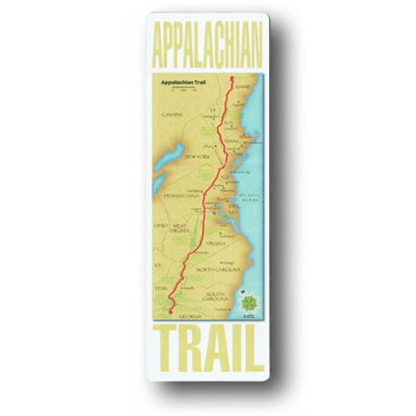 2" x 6" "Blaze" Appalachian Trail Map Magnet Appalachian Trail Conservancy